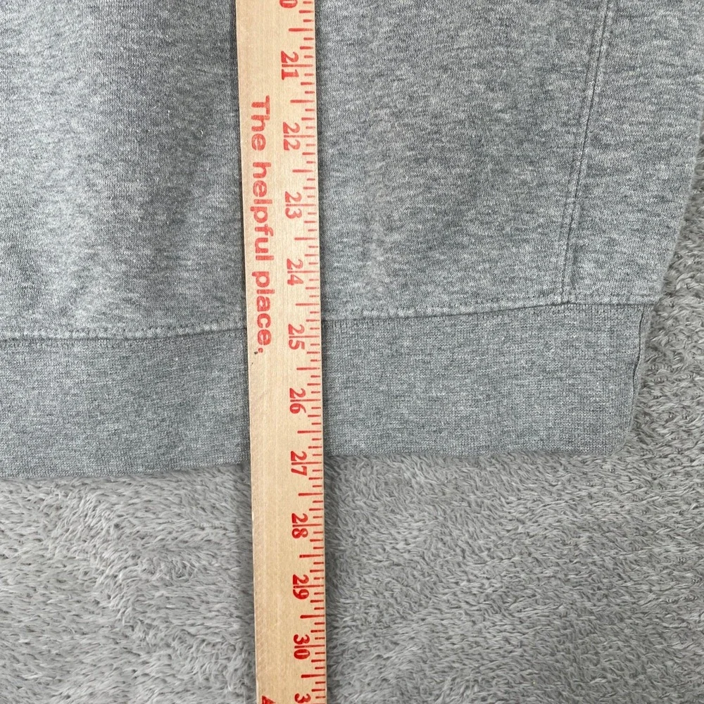 Nike Pullover Hoodie Mens Medium Gray Fleece Swoosh Logo Sweatshirt - Picture 7 of 9